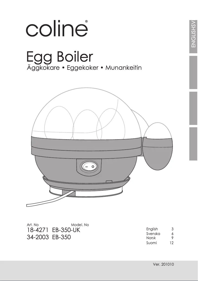 Page n°1 - Manuel utilisateur Coline EB-350