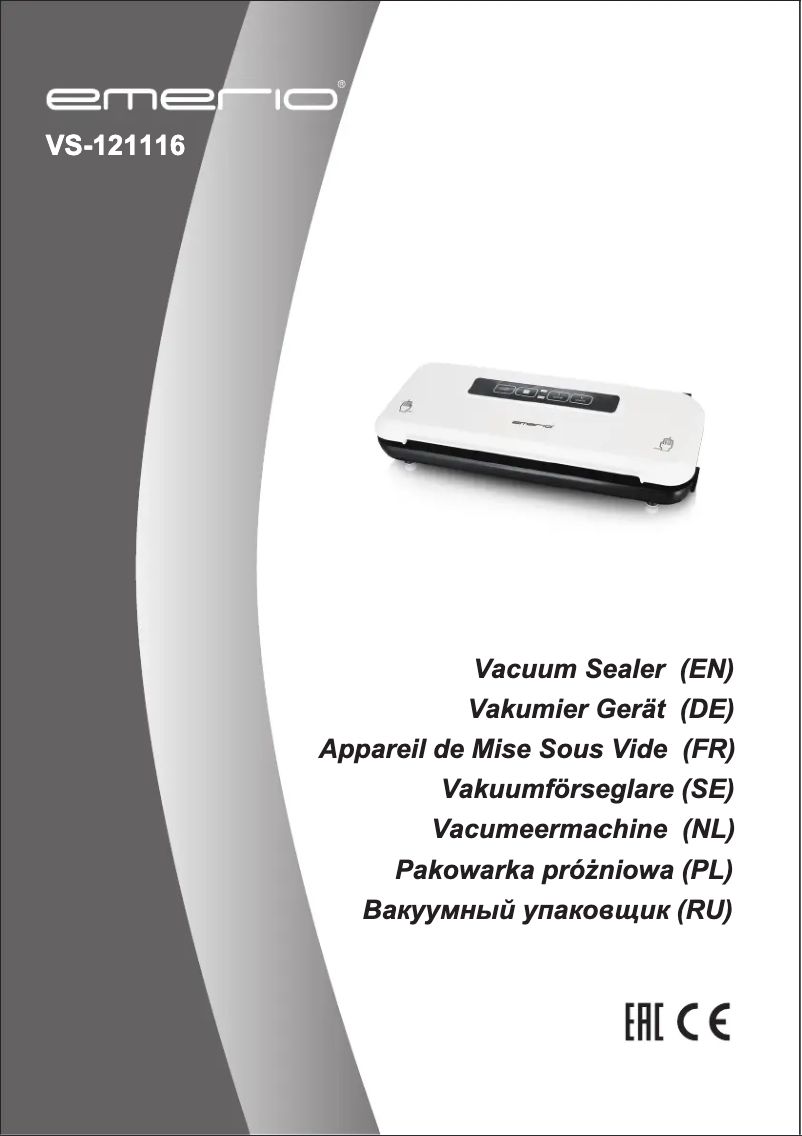 Page n°1 - Manuel utilisateur Emerio VS-121116