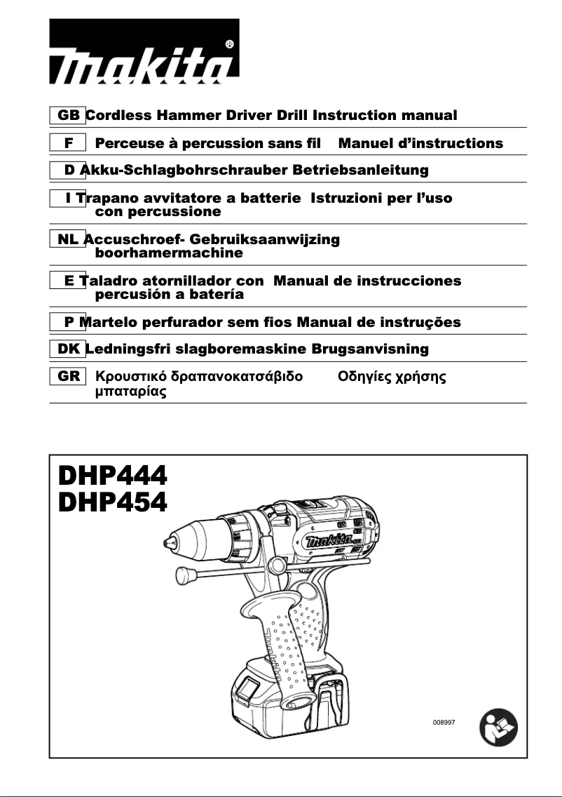 Page 1 de la notice Manuel utilisateur Makita DHP454