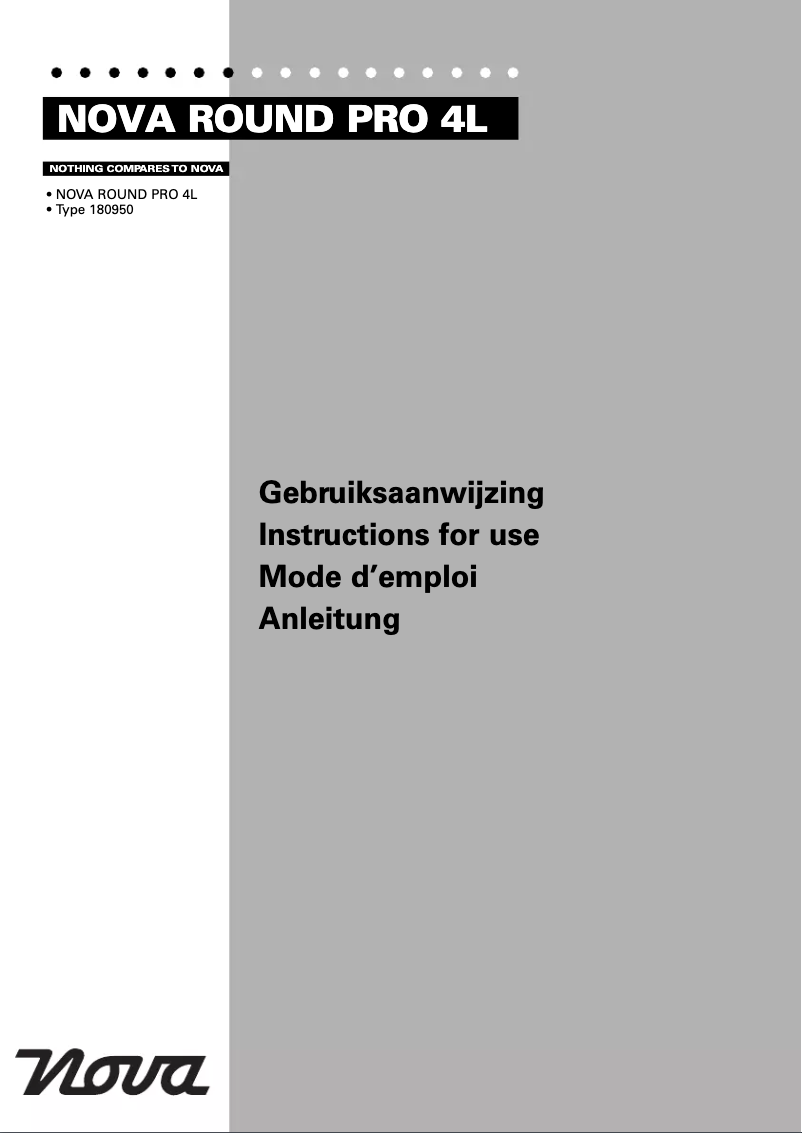 Página 1 del manual Manual de usuario Nova Round Pro 180950