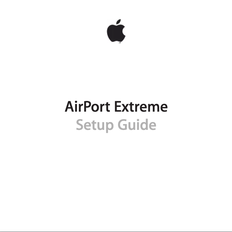 Image de la première page du manuel de l'appareil AirPort Extreme