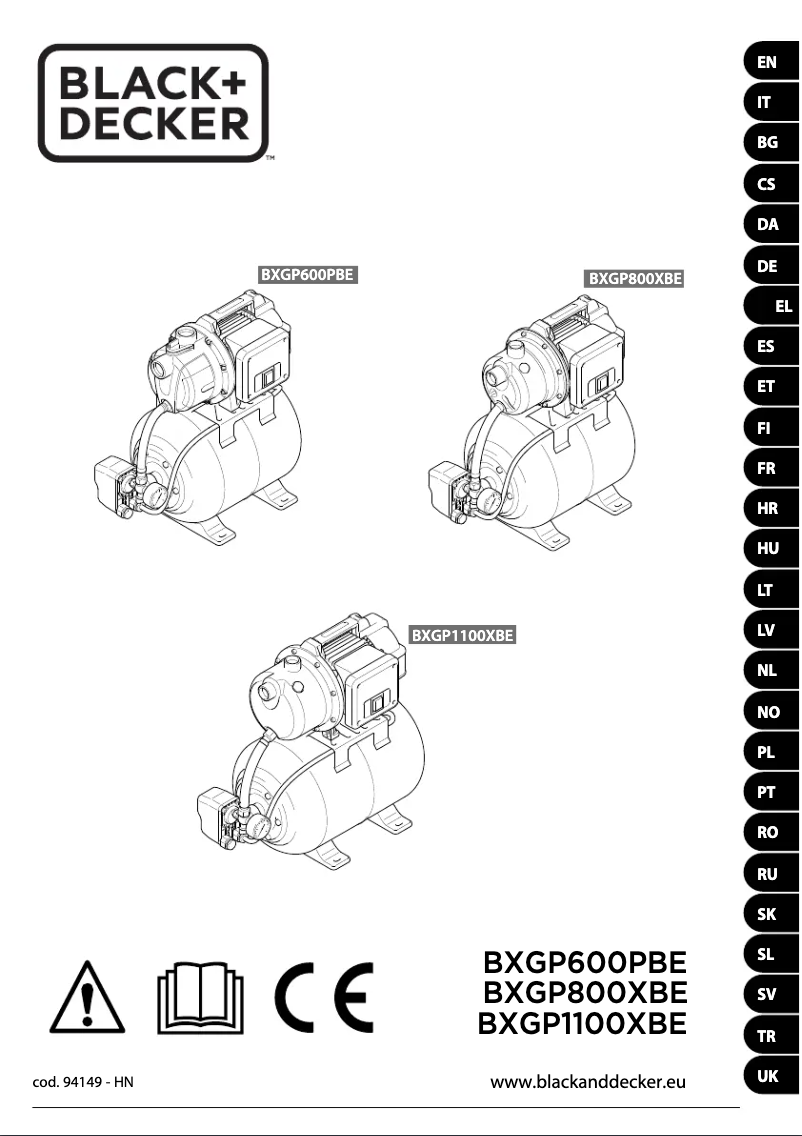 Image de la première page du manuel de l'appareil BXGP600PBE