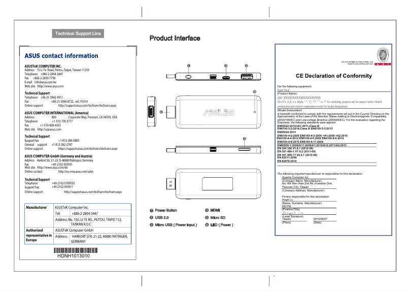 Page n°1 - Manuel utilisateur Asus QM1-C007