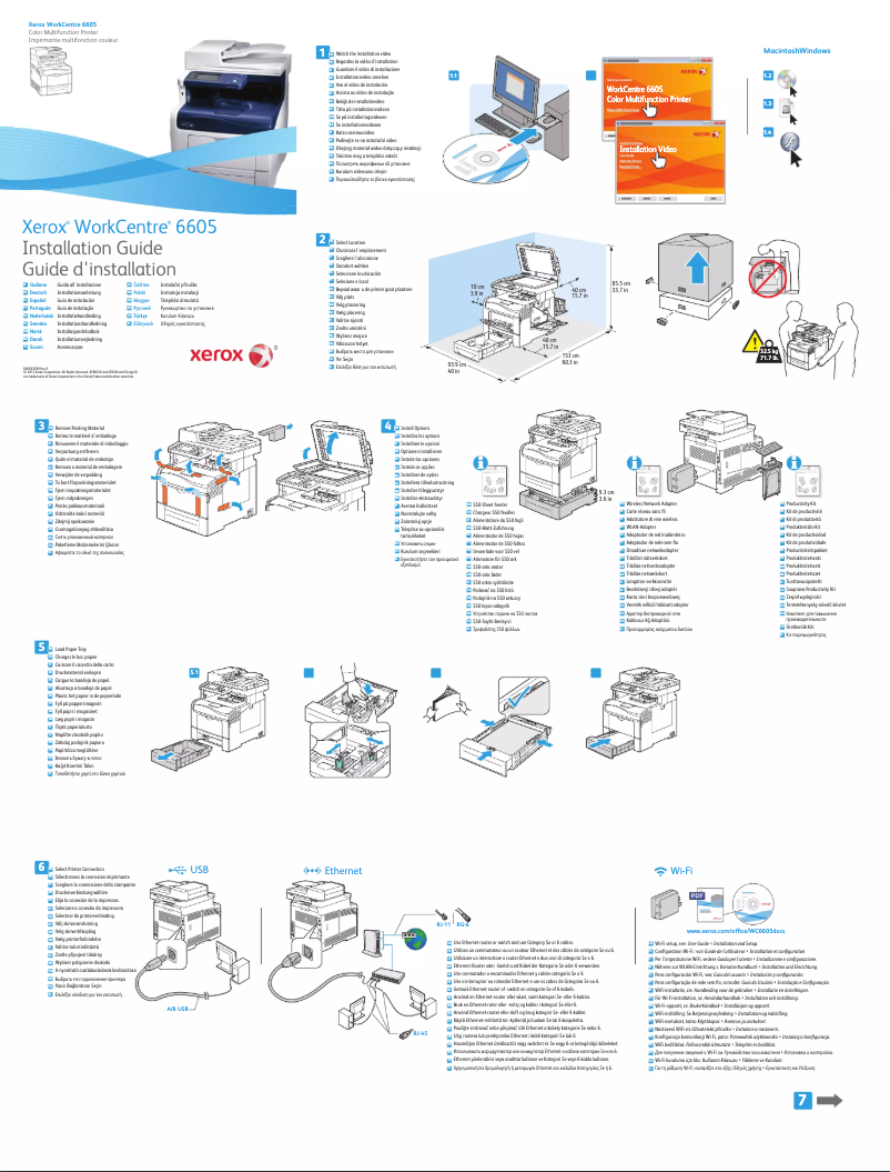 Image de la première page du manuel de l'appareil WorkCentre 6605