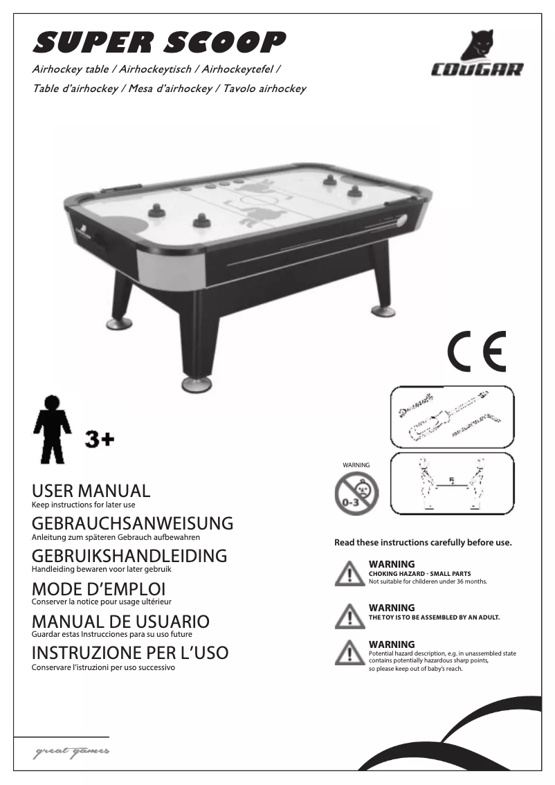 Página 1 del manual Manual de usuario Cougar Super Scoop