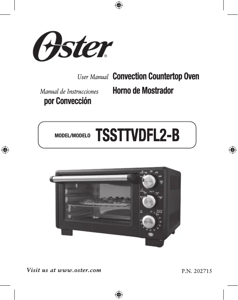 Page 1 de la notice Manuel utilisateur Oster TSSTTVDFL2-B