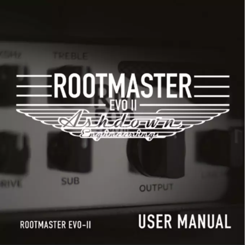 Page 1 de la notice Manuel utilisateur Ashdown Engineering RM 500-EVO II