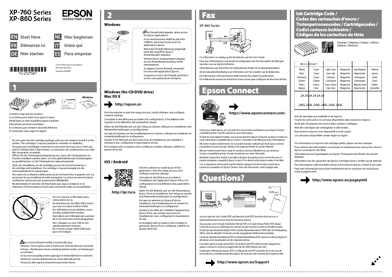 Imagen de la primera página del manual del dispositivo Expression Premium XP-720