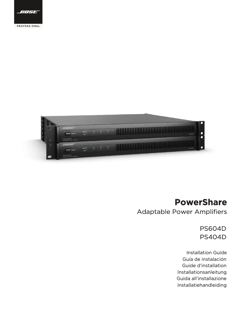 Page 1 de la notice Guide d'installation Bose PowerShare PS604D
