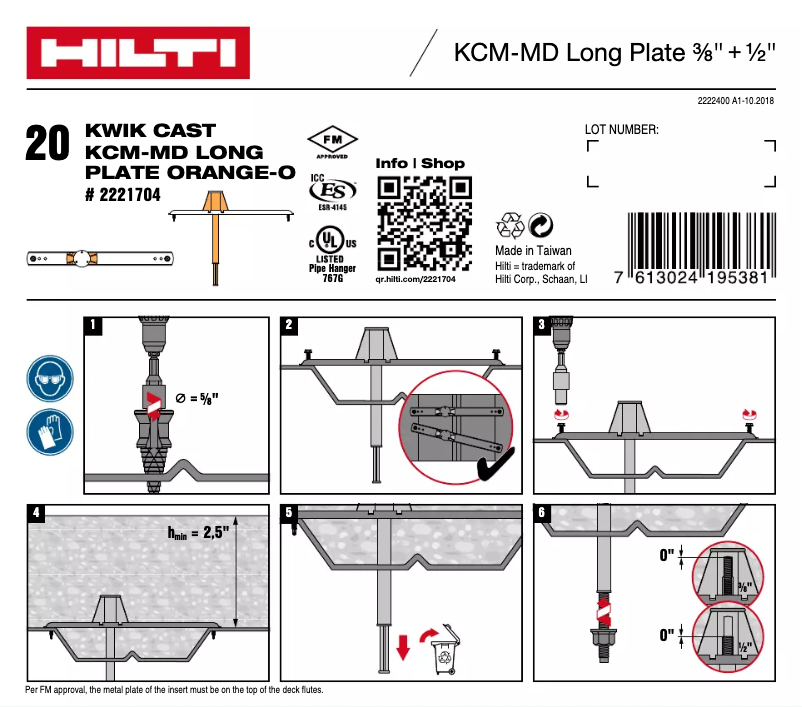 Page n°1 - Manuel utilisateur Hilti KCM-MD
