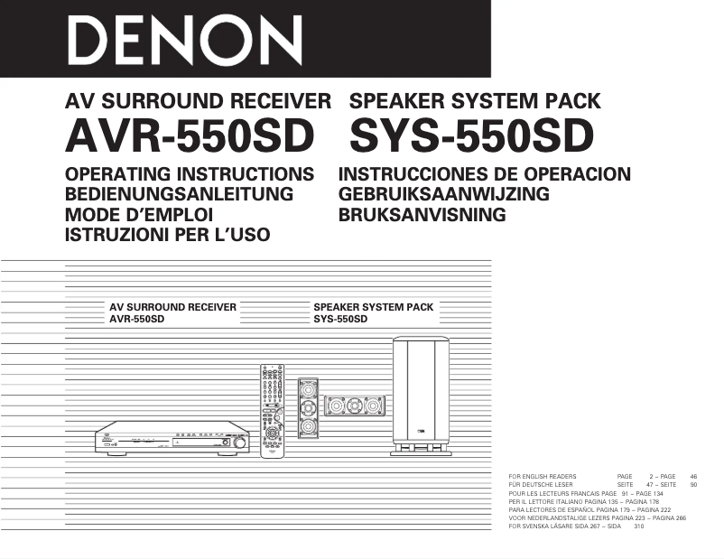 Página 1 del manual Manual de usuario Denon DHT-550SD