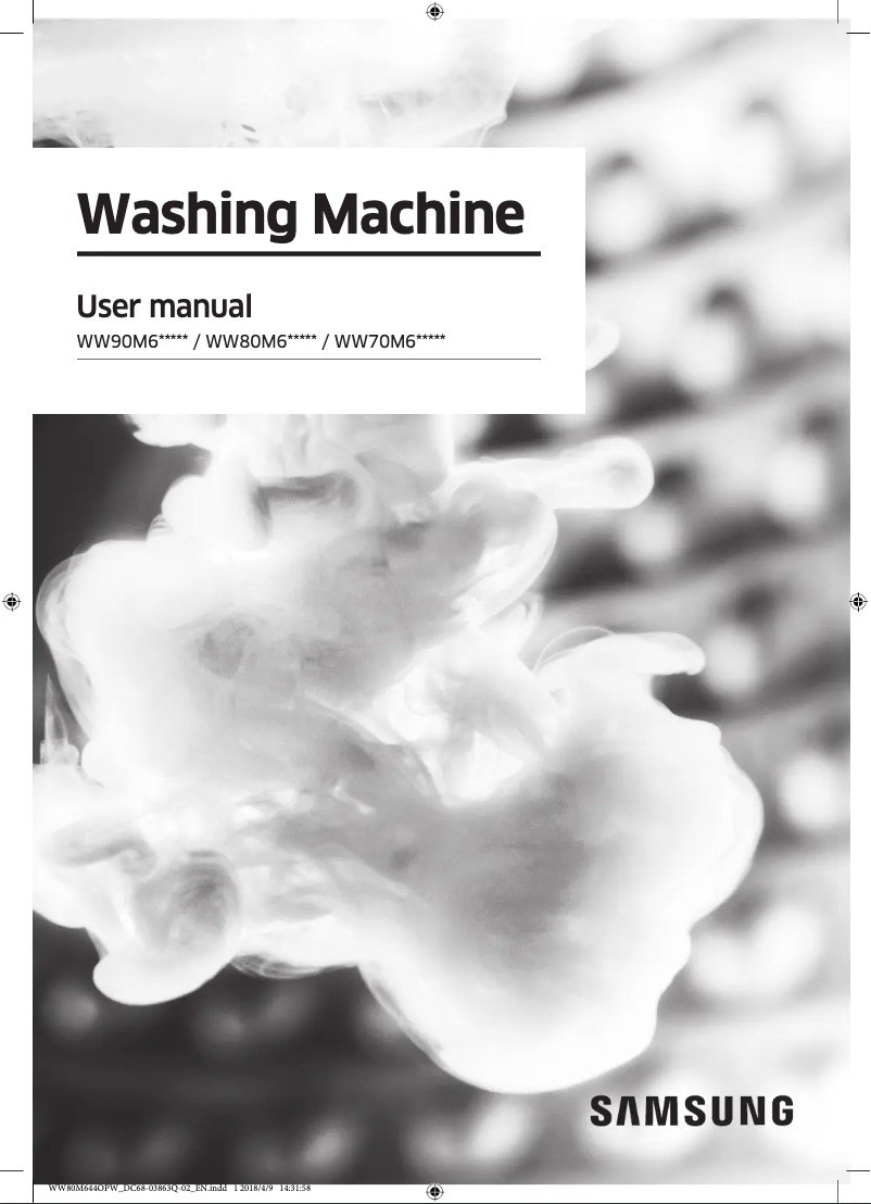Page n°1 - Manuel utilisateur Samsung WW70M644OPW