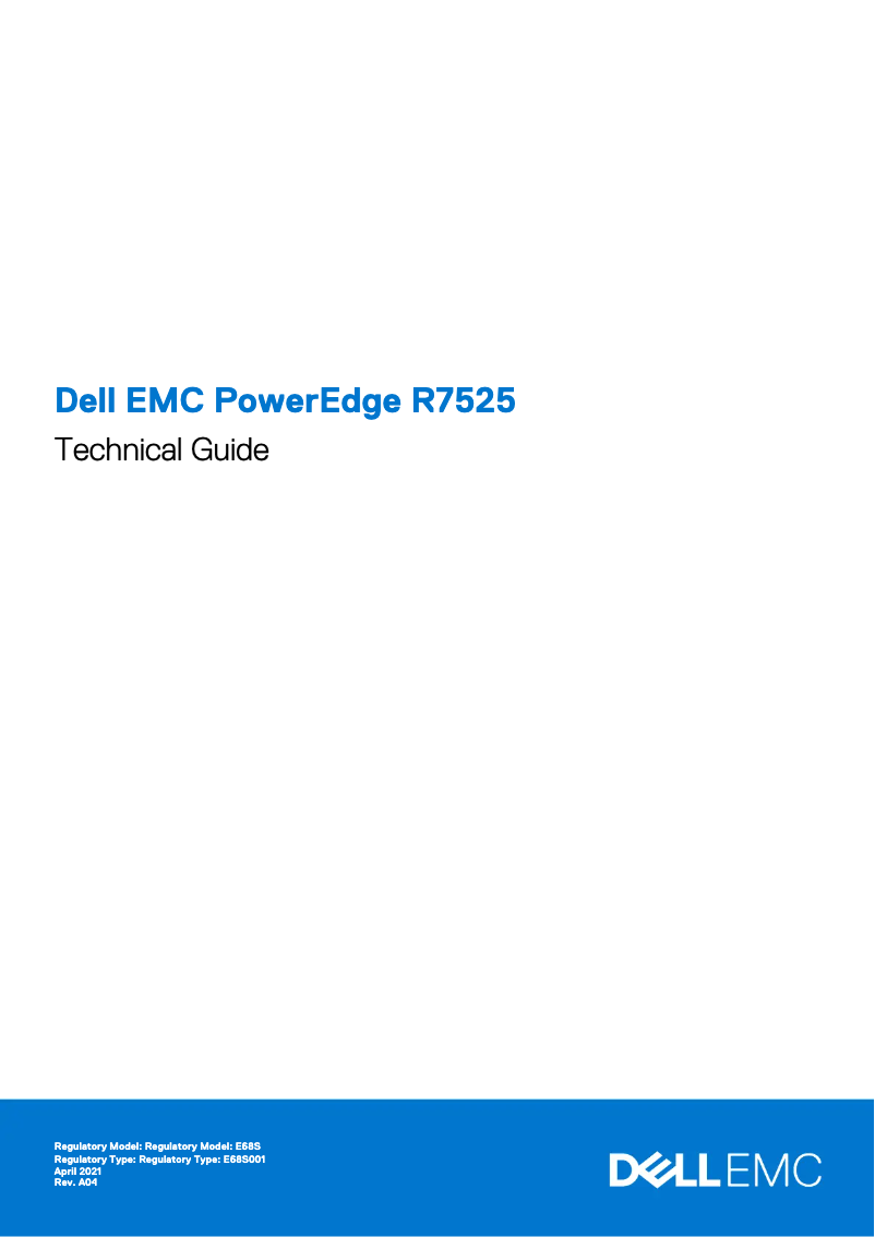 Image de la première page du manuel de l'appareil PowerEdge R7525