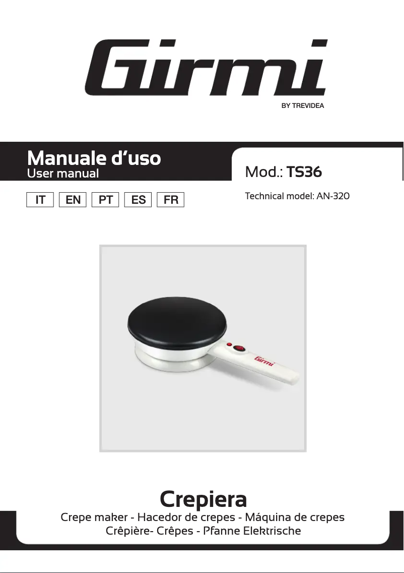 Page n°1 - Manuel utilisateur Girmi TS36