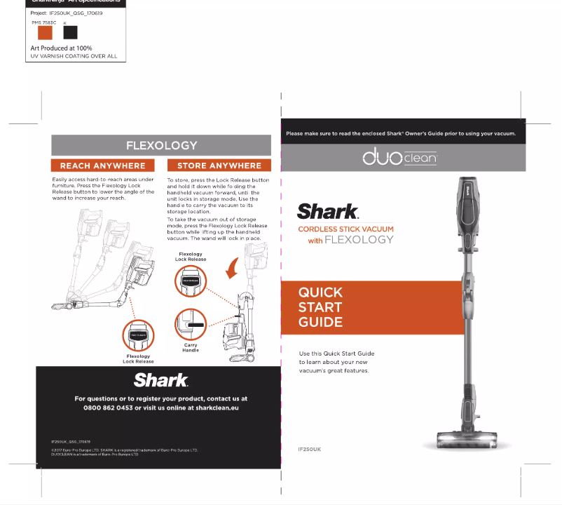 Image de la première page du manuel de l'appareil DuoClean IF250UK