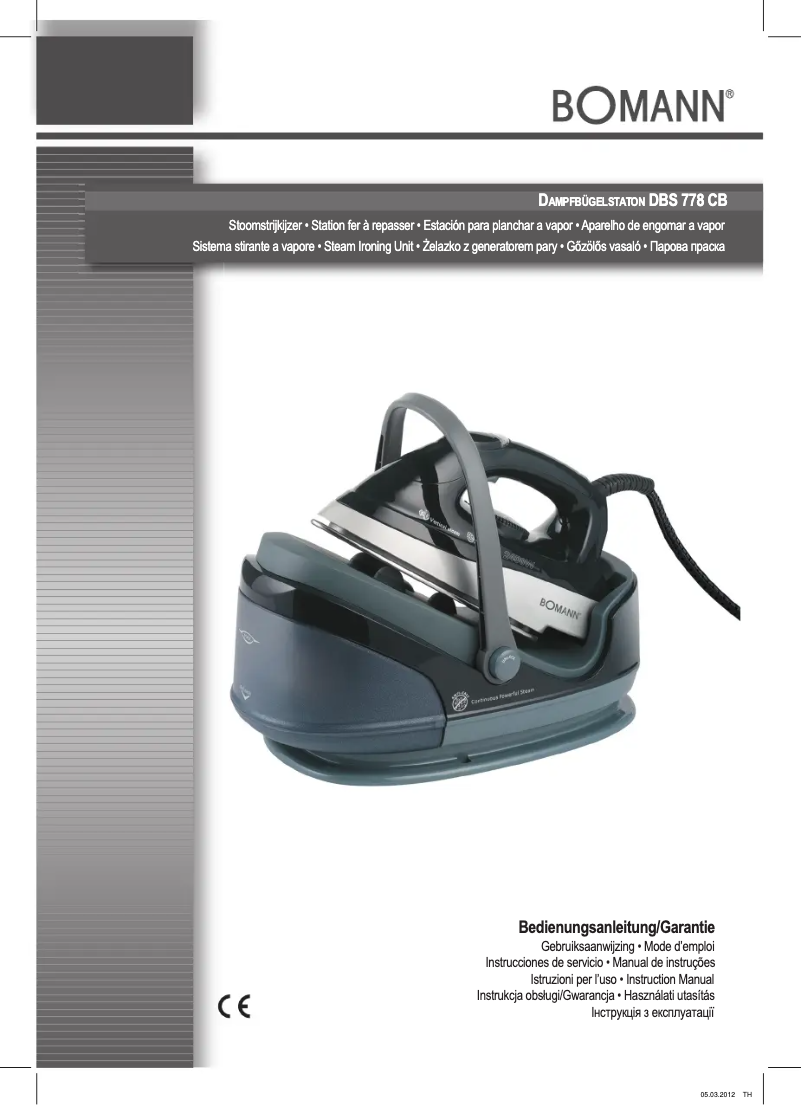 Imagen de la primera página del manual del dispositivo DBS 778 CB