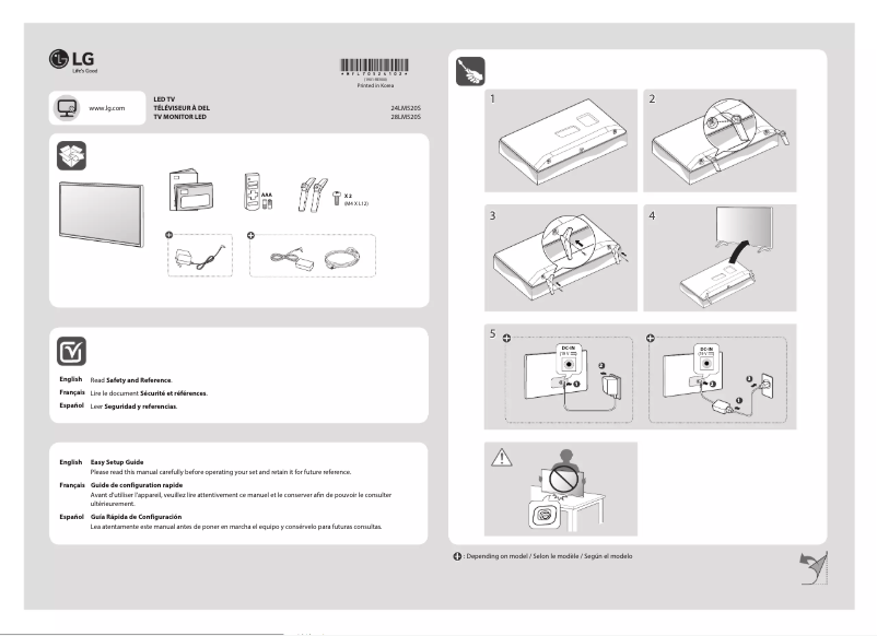 Page n°1 - Manuel utilisateur LG 24LM520S