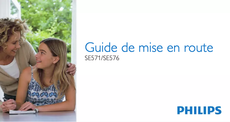 Page 1 of the manual Quick Start Guide Philips SE5761B