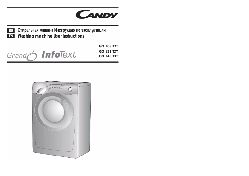 Page n°1 - Manuel utilisateur Candy GO128TXT-07S