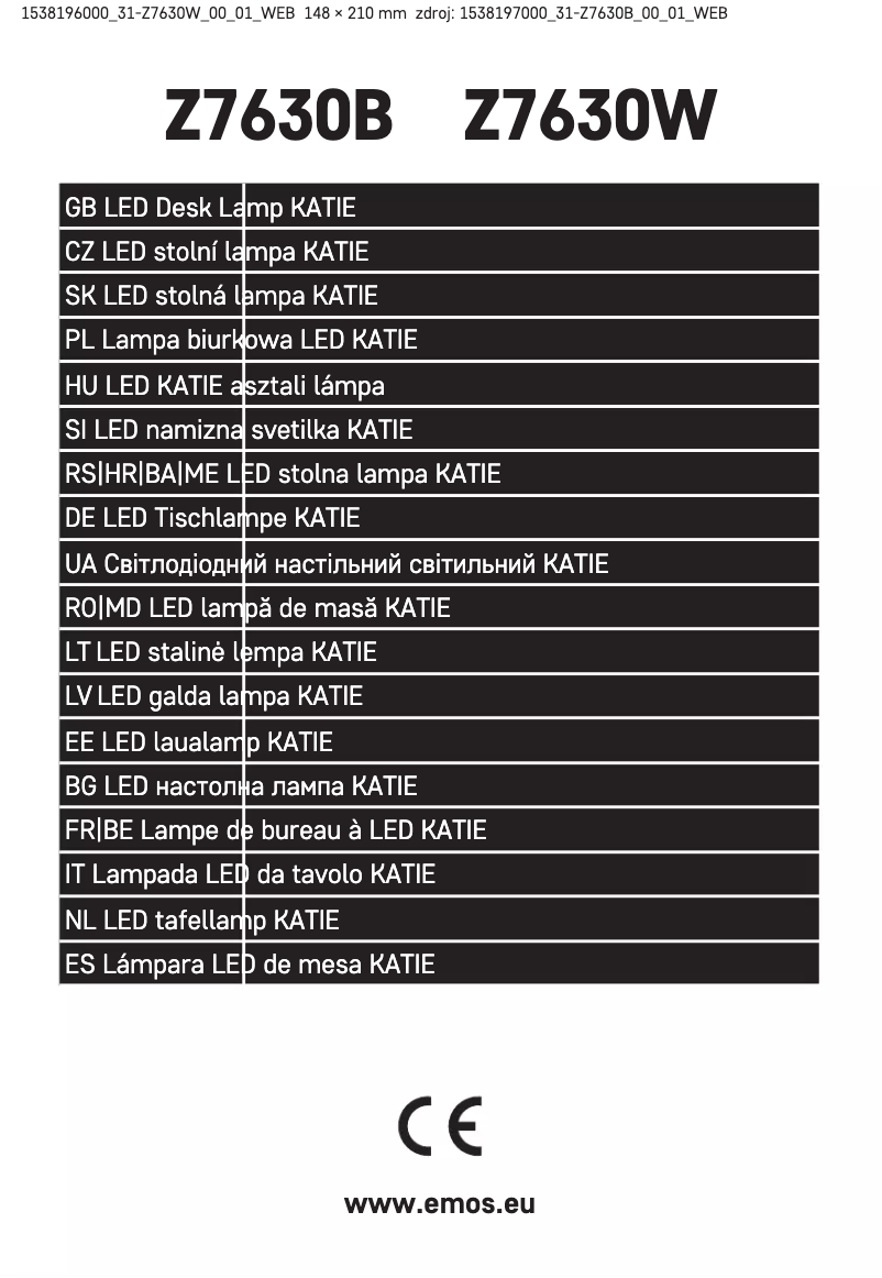 Image de la première page du manuel de l'appareil Z7630W