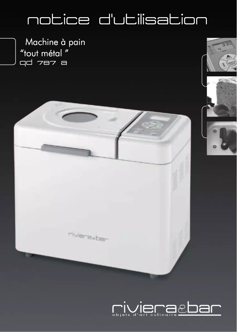 Page 1 de la notice Manuel utilisateur Riviera & Bar QD 787 A