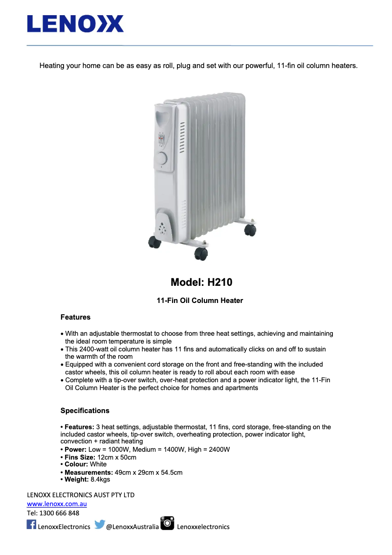Image de la première page du manuel de l'appareil H210