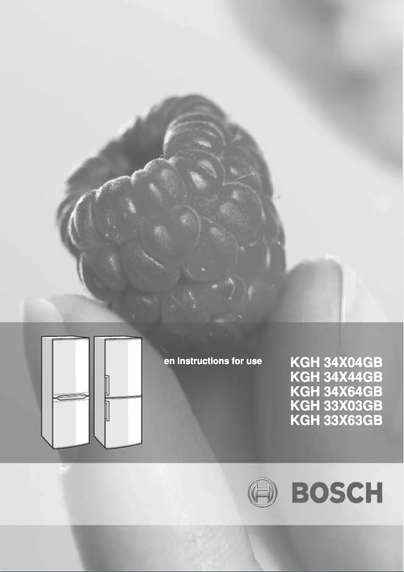 Page 1 de la notice Manuel utilisateur Bosch KGH34X44GB