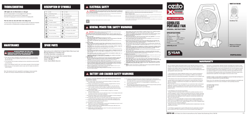 Image de la première page du manuel de l'appareil PXPFS-850U