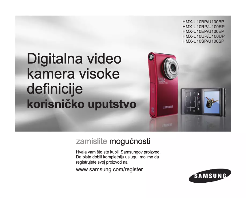 Page 1 de la notice Manuel utilisateur Samsung HMX-U100