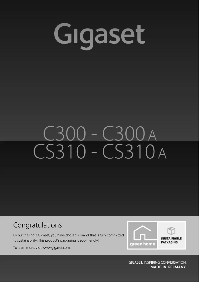 Página 1 del manual Manual de usuario Siemens Gigaset CS310A