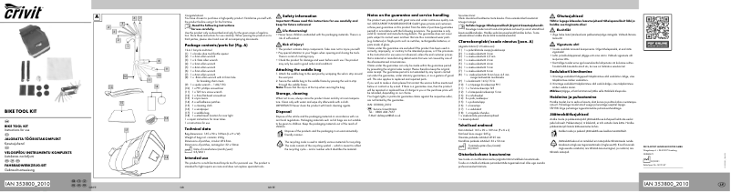 Page n°1 - Manuel utilisateur Crivit IAN 353800