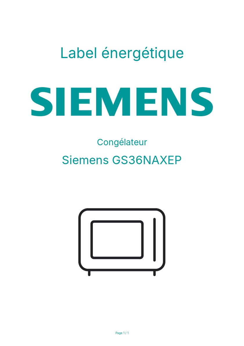 Image de la première page du manuel de l'appareil GS36NAXEP