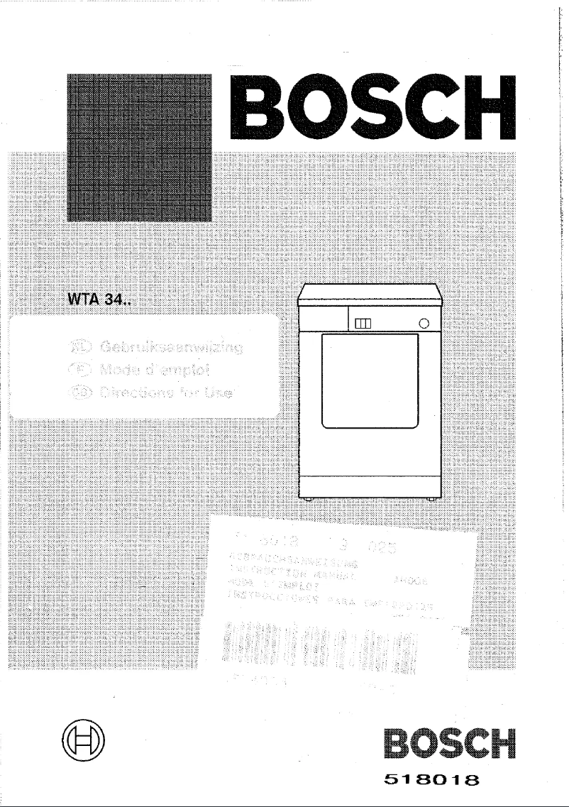 Image de la première page du manuel de l'appareil WTA3400