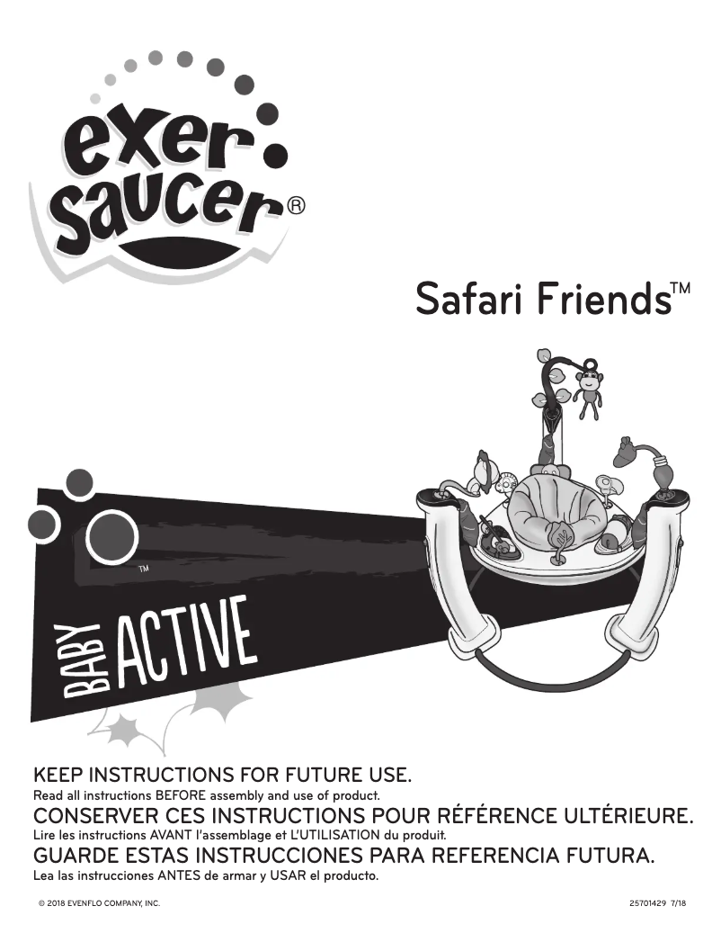 Page n°1 - Manuel utilisateur Exersaucer Safari Friends