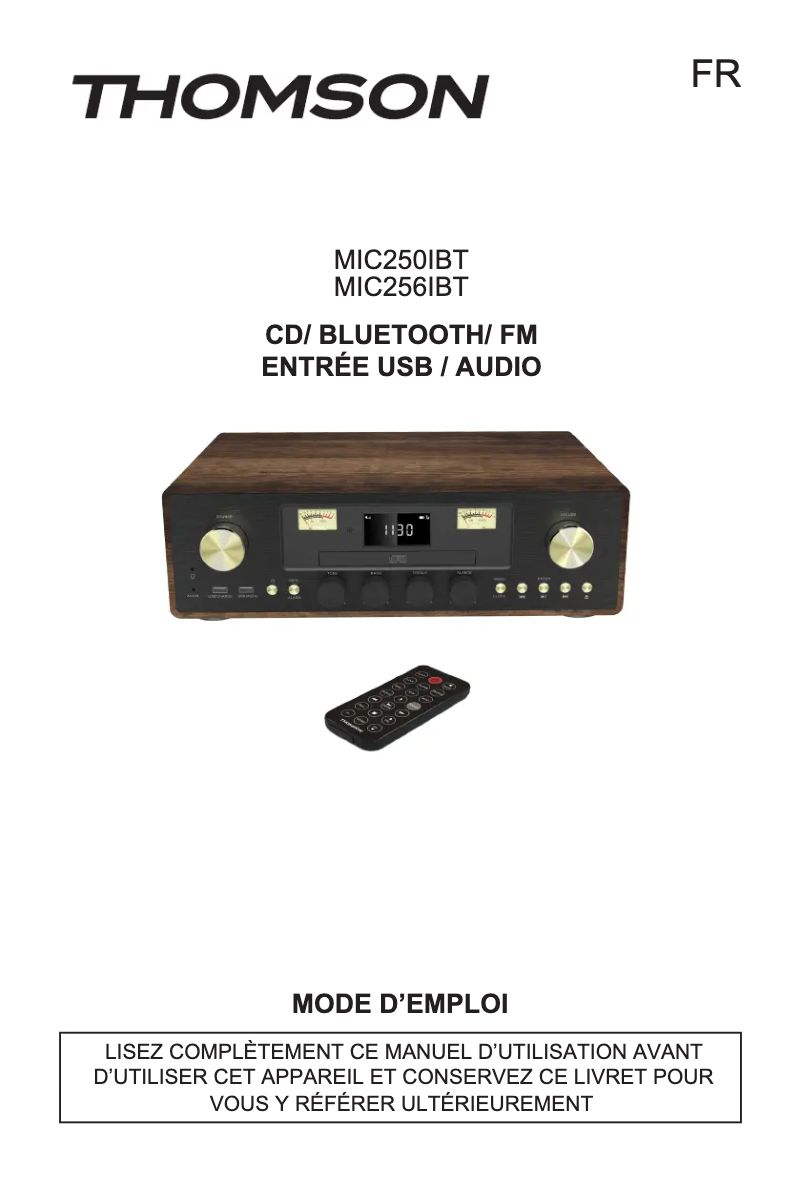 Image de la première page du manuel de l'appareil MIC256IBT