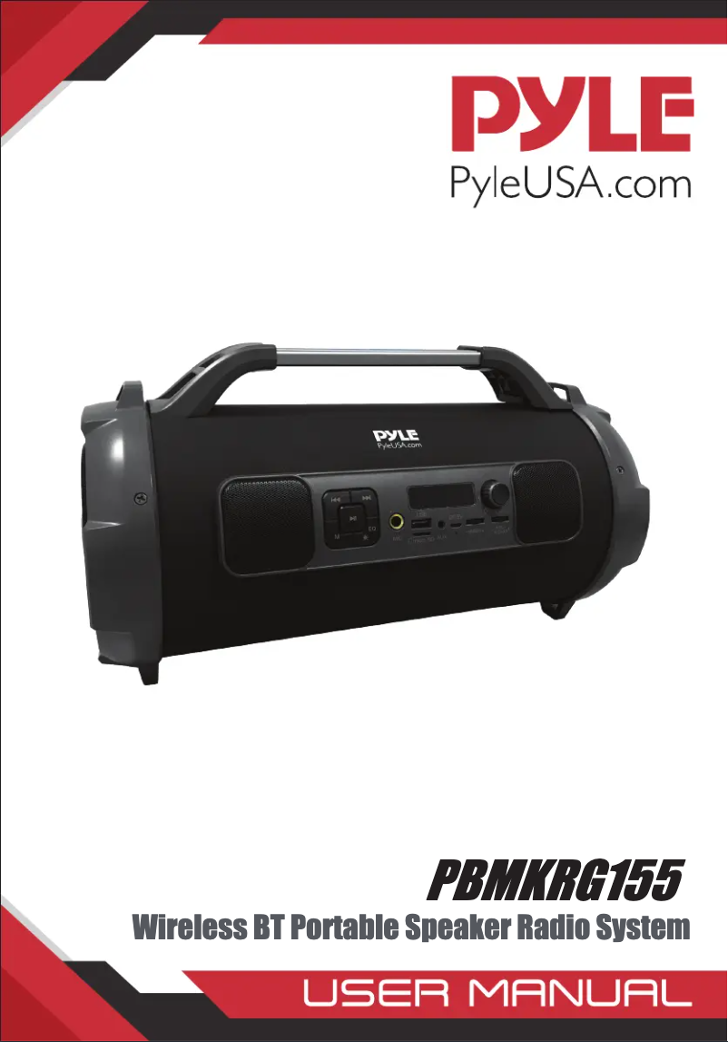 Page n°1 - Manuel utilisateur Pyle PBMKRG155