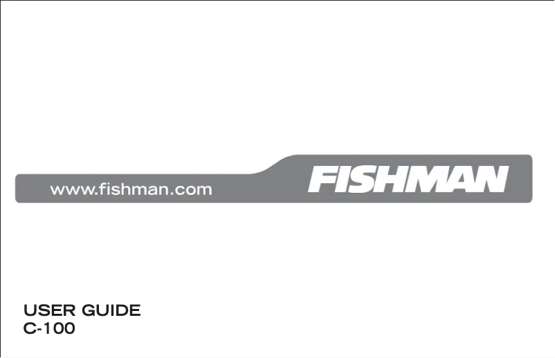 Page 1 de la notice Manuel utilisateur Fishman C-100