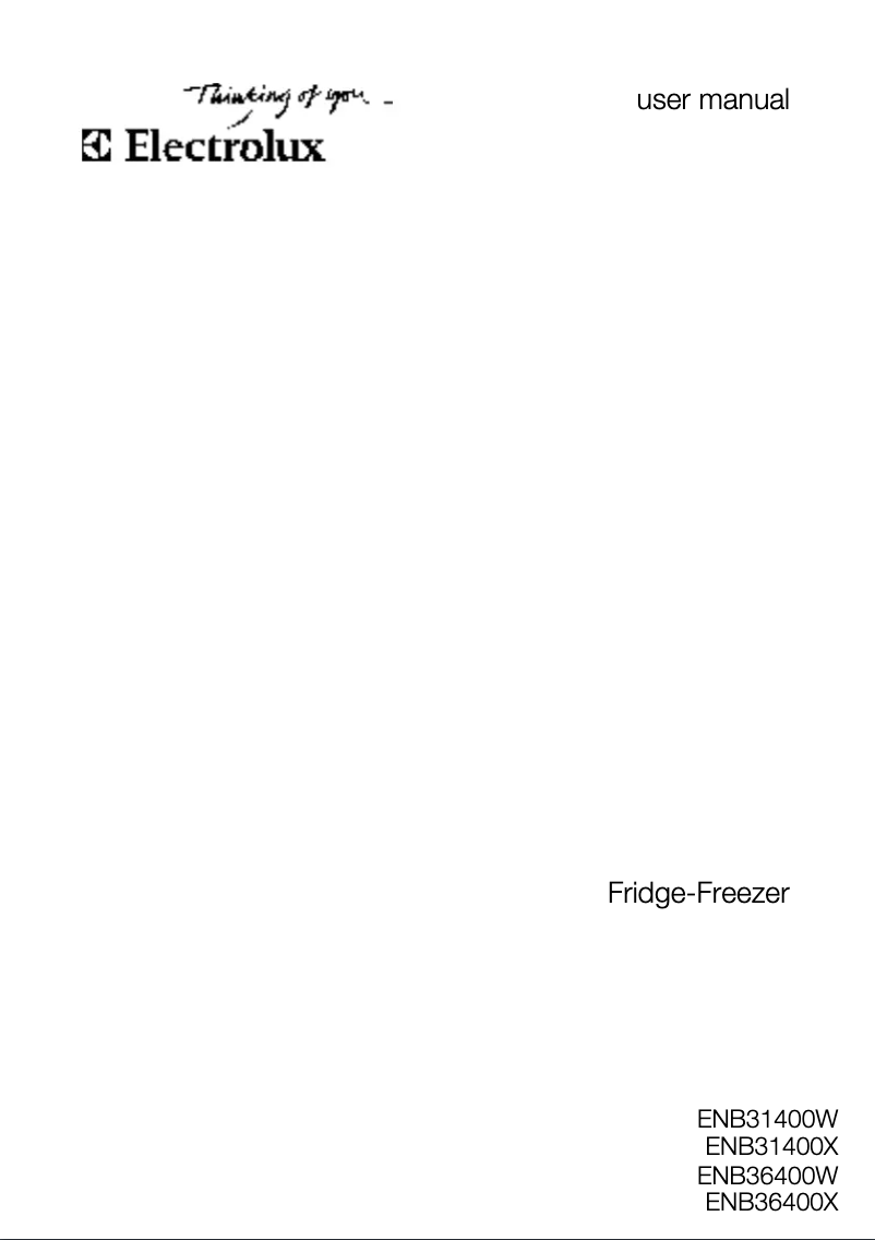 Image de la première page du manuel de l'appareil ENB 36400 X