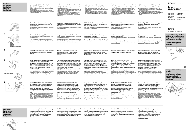 Página 1 del manual Guía de instalación Sony CDX-C7850R