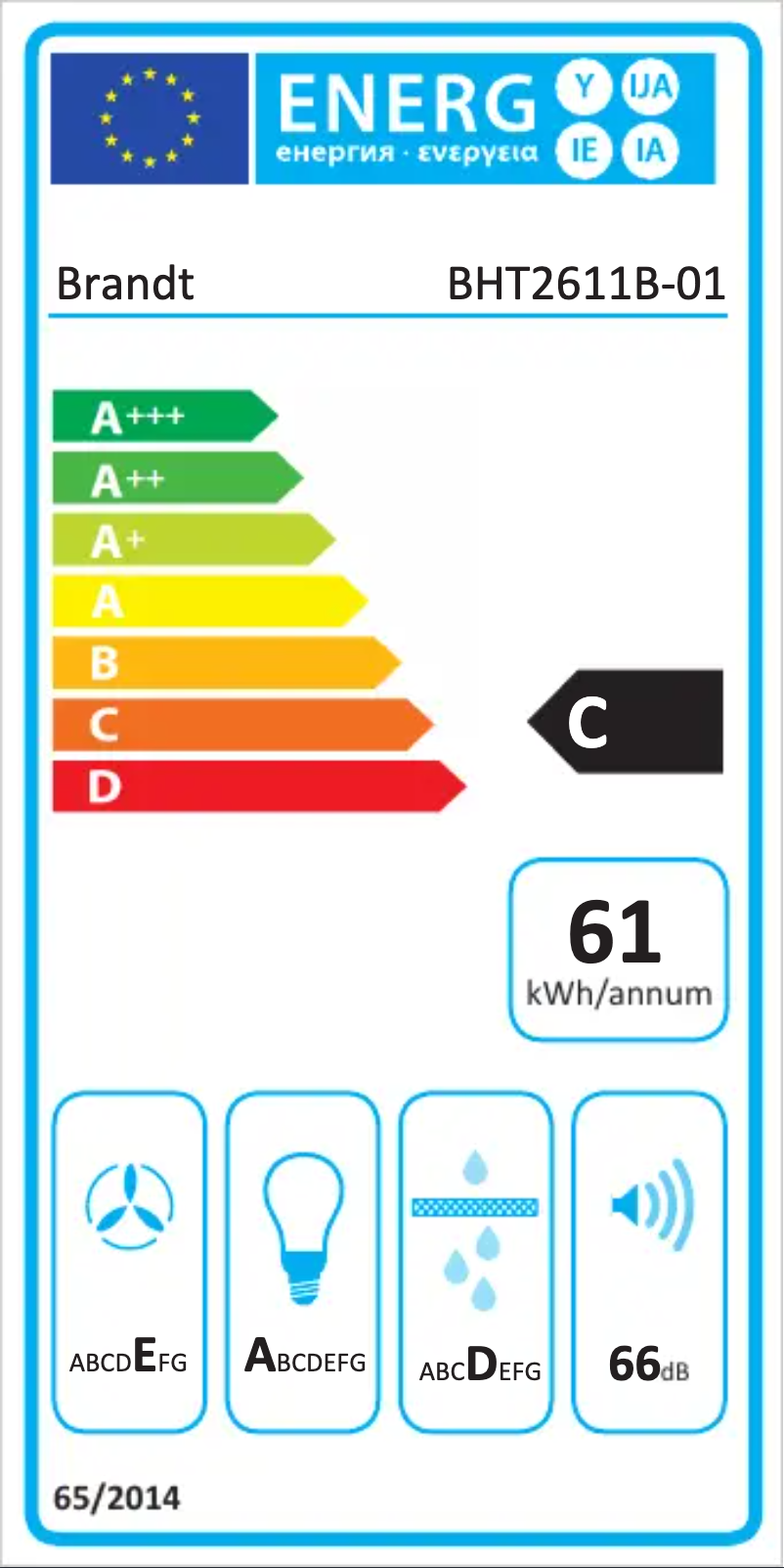 Image de la première page du manuel de l'appareil BHT2611B