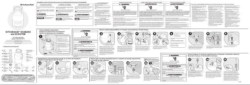 Page 1 de la notice Manuel utilisateur KitchenAid KCDB250G