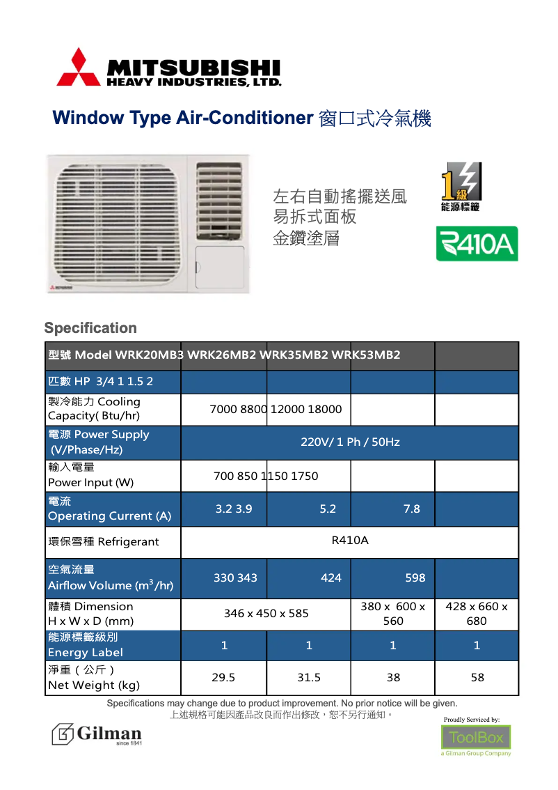 Page 1 de la notice Manuel utilisateur Mitsubishi WRK26MB2