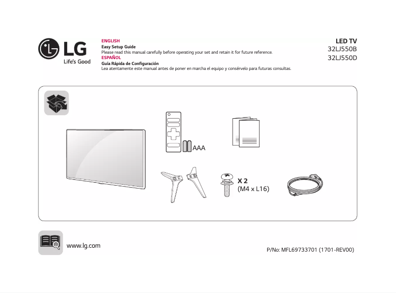 Página 1 del manual Manual de usuario LG 32LJ550D