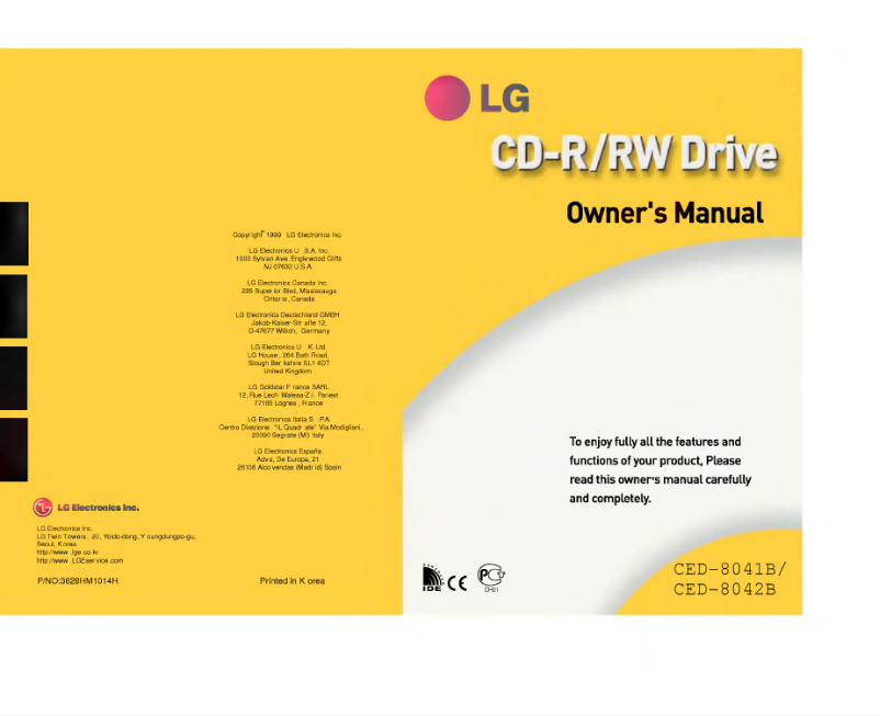 Página 1 del manual Manual de usuario LG CED-8042B