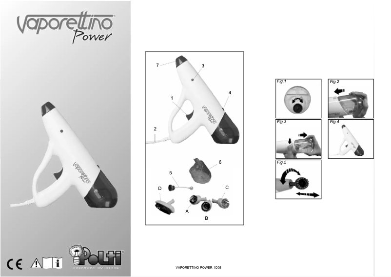 Page n°1 - Manuel utilisateur Polti Vaporettino Power