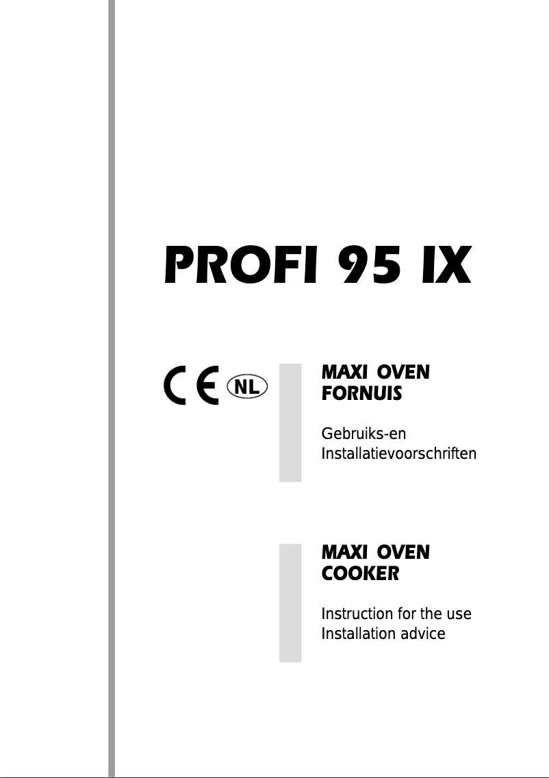 Image de la première page du manuel de l'appareil PROFI-95IX