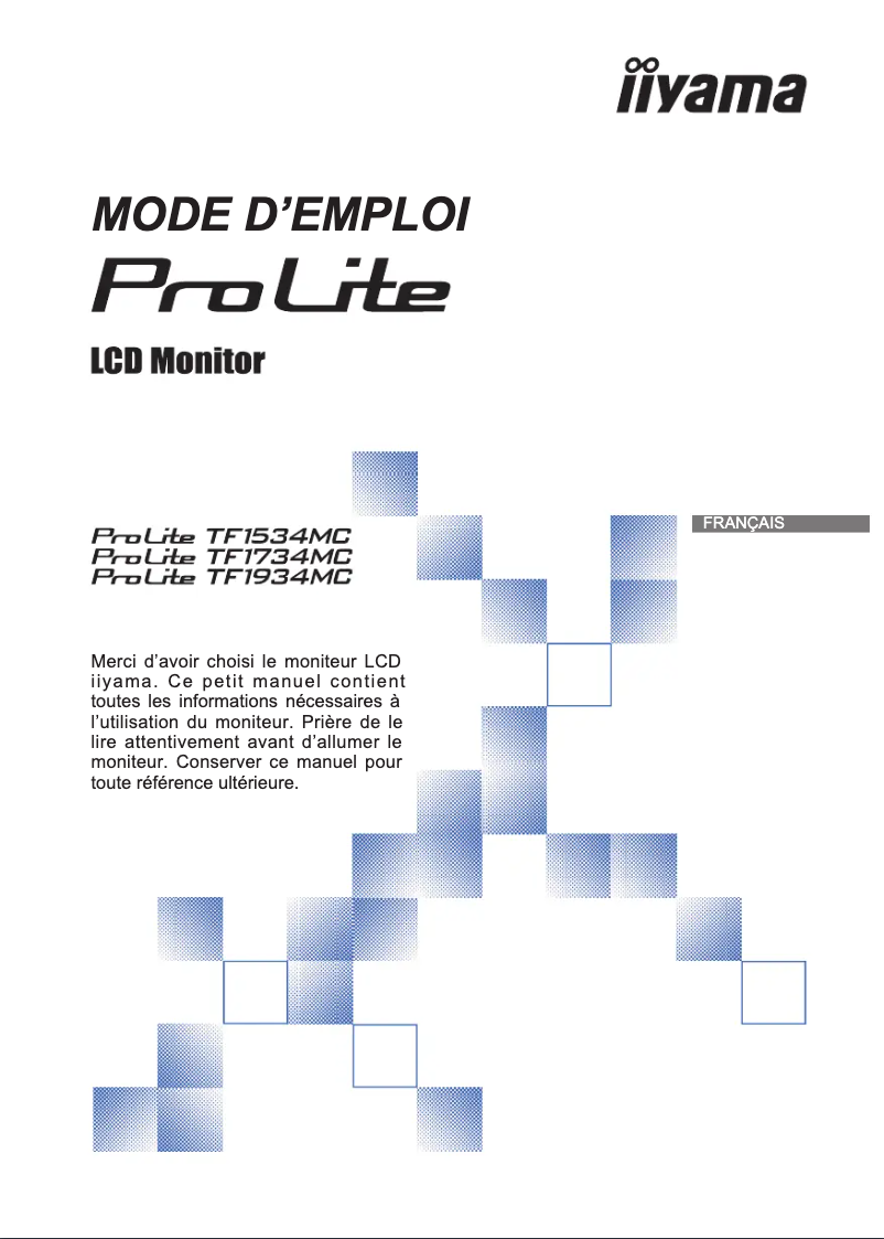 Image de la première page du manuel de l'appareil ProLite TF1734MC