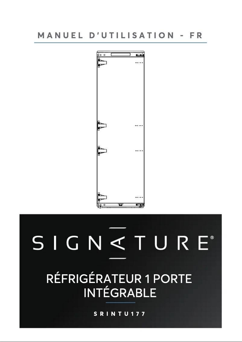 Page 1 de la notice Manuel utilisateur Signature SRINTU177