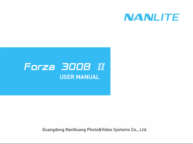 Image de la première page du manuel de l'appareil Forza 300B II
