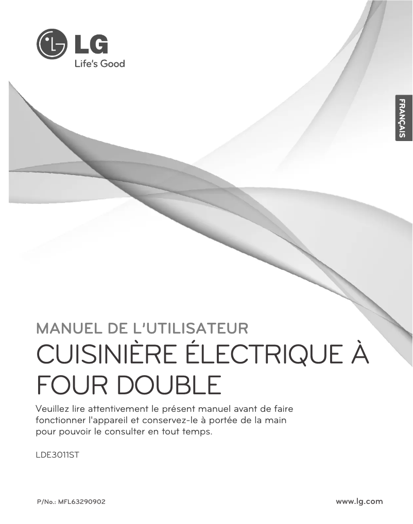 Page 1 de la notice Manuel utilisateur LG LDE3011ST